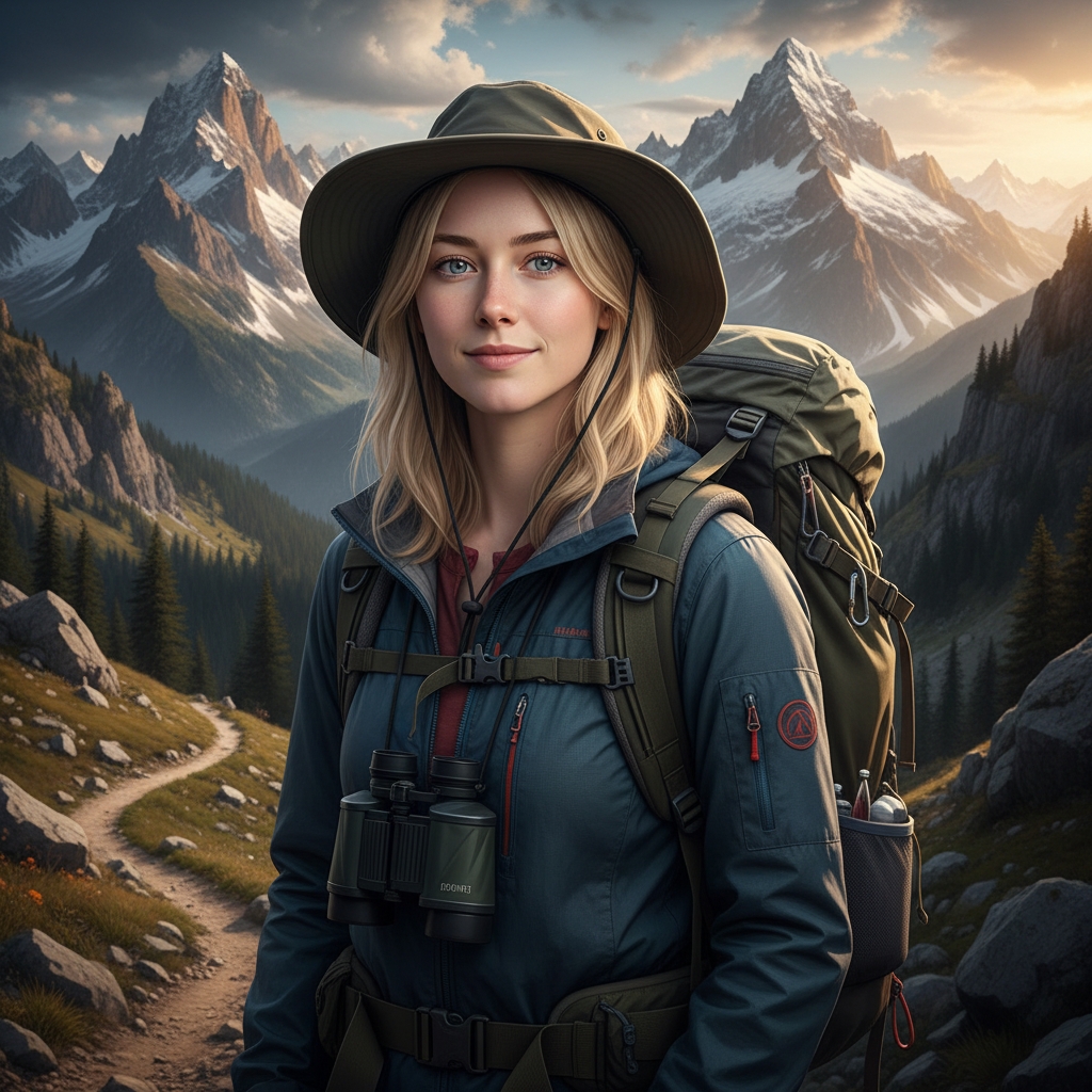 AI Mountain Hiking Photo Generator | Adventure Portrait | Morphed
